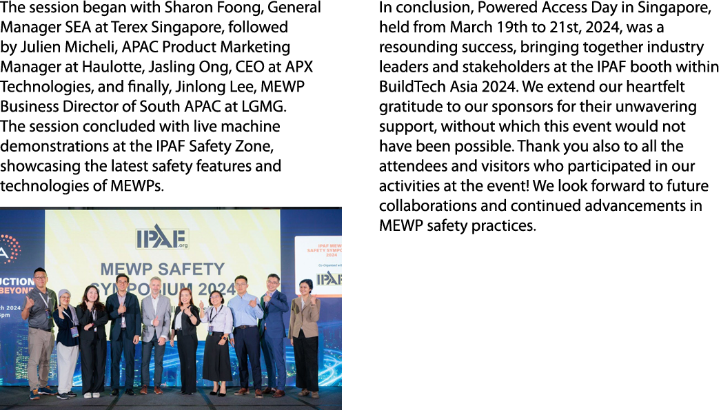 The session began with Sharon Foong, General Manager SEA at Terex Singapore, followed by Julien Micheli, APAC Product...