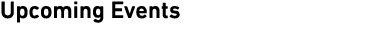 Upcoming Events