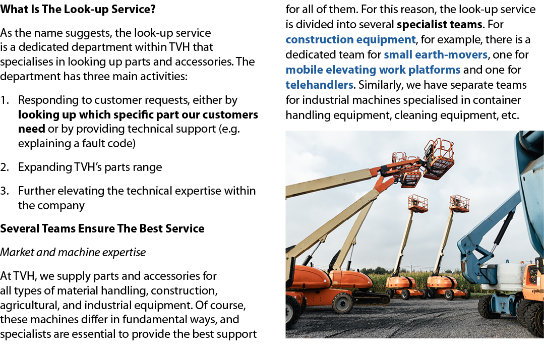 What Is The Look up Service? As the name suggests, the look up service is a dedicated department within TVH that spec...