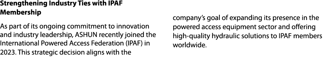 Strengthening Industry Ties with IPAF Membership As part of its ongoing commitment to innovation and industry leaders...